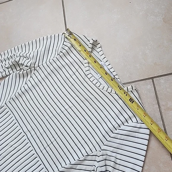 Derek Lam Black and Cream Striped Top - Picture 7 of 10